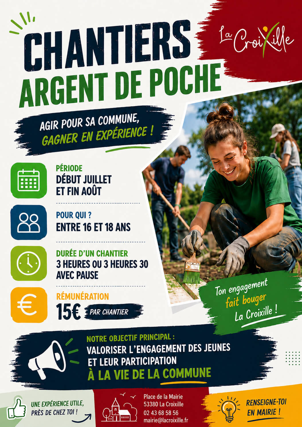 Chantiers argent de poche : inscriptions ouvertes